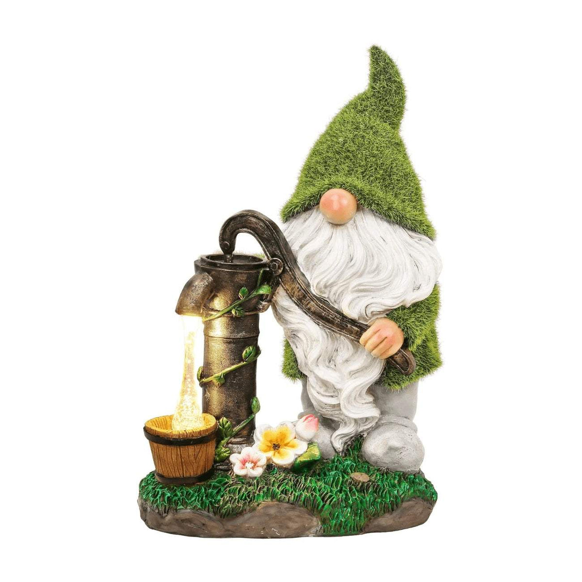 Solar Gnome Christmas Garden Figurine