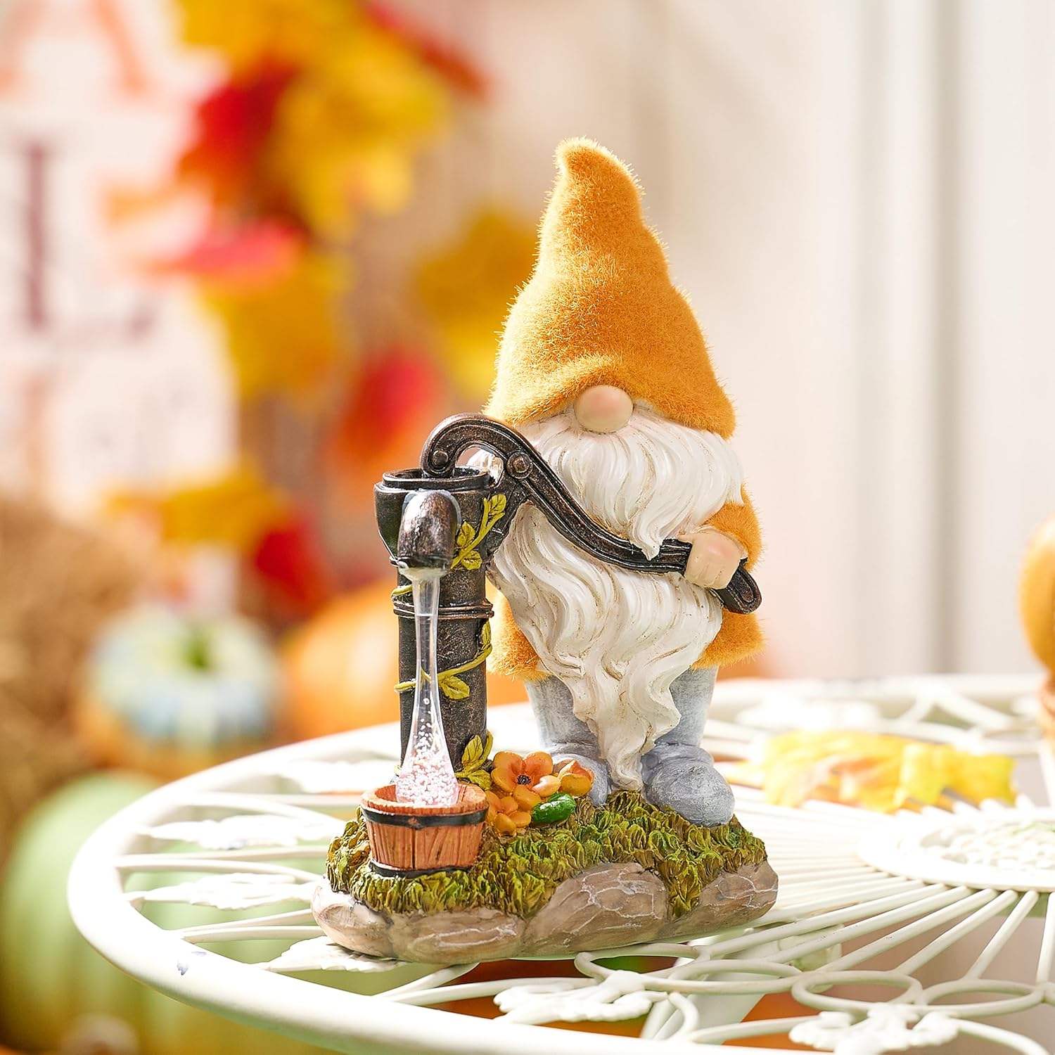 Orange Gnome Figurine