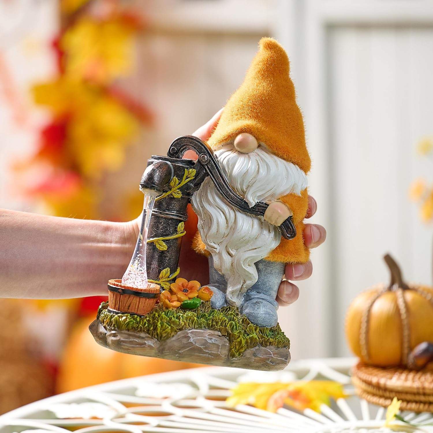 Orange Gnome Figurine