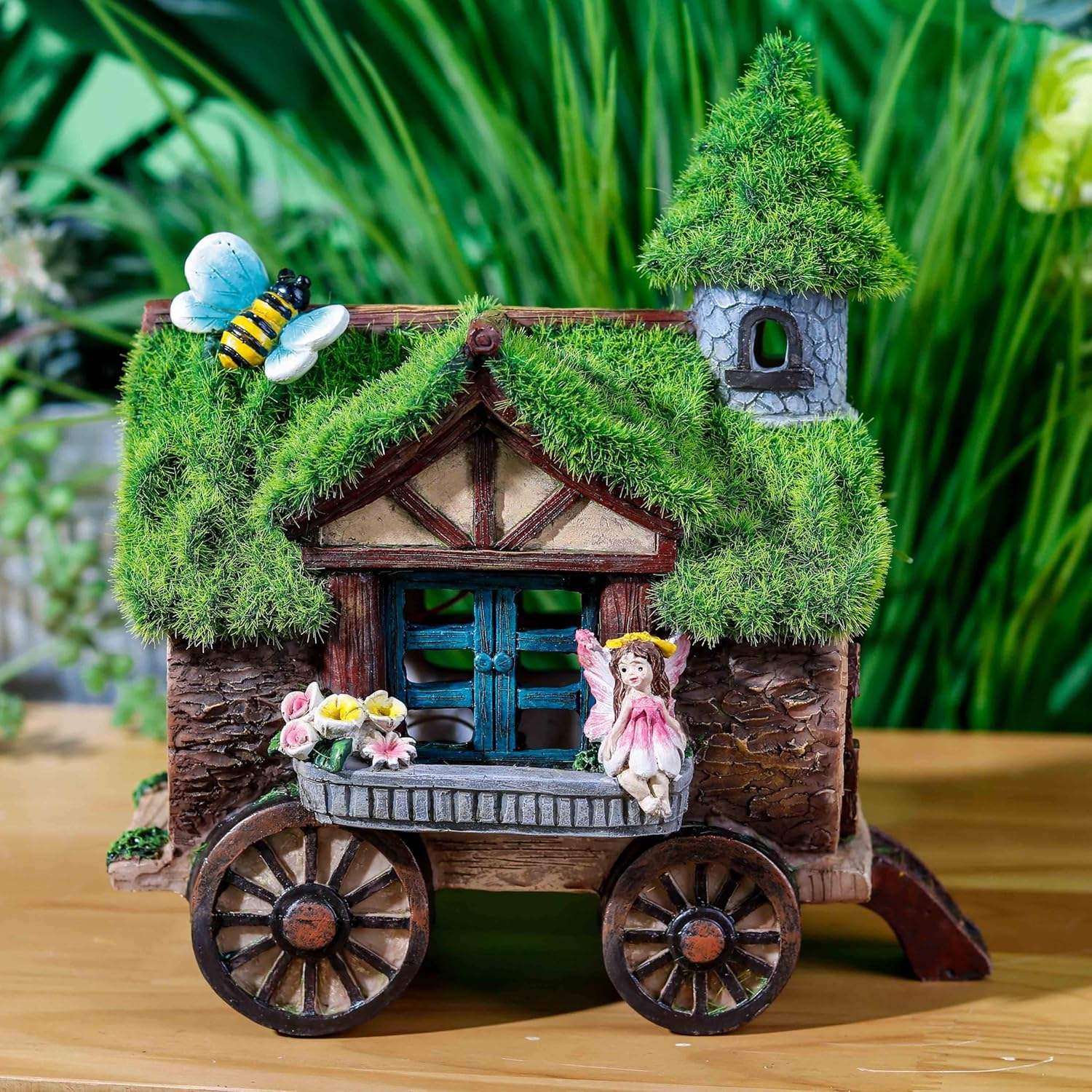 Solar Carriage Garden Decor Ornament