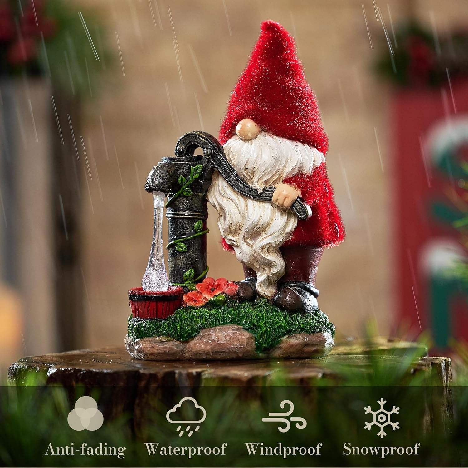 Red Gnome Figurine