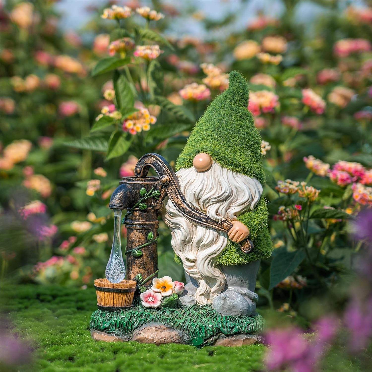 Solar Gnome Christmas Garden Figurine