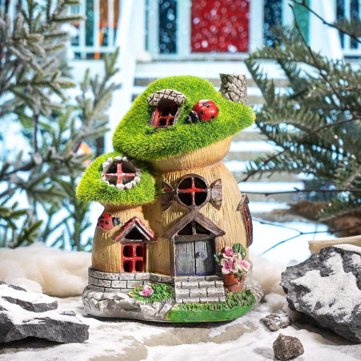 Green Fairy House Garden Decor