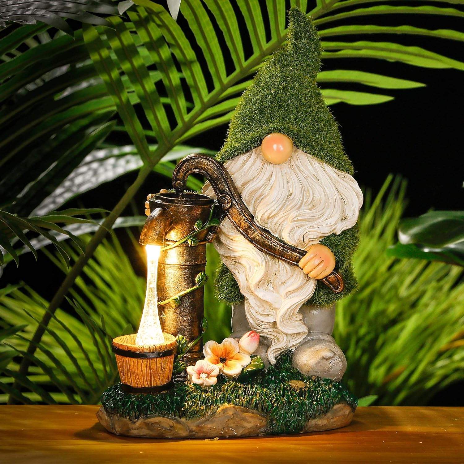 Solar Gnome Christmas Garden Figurine