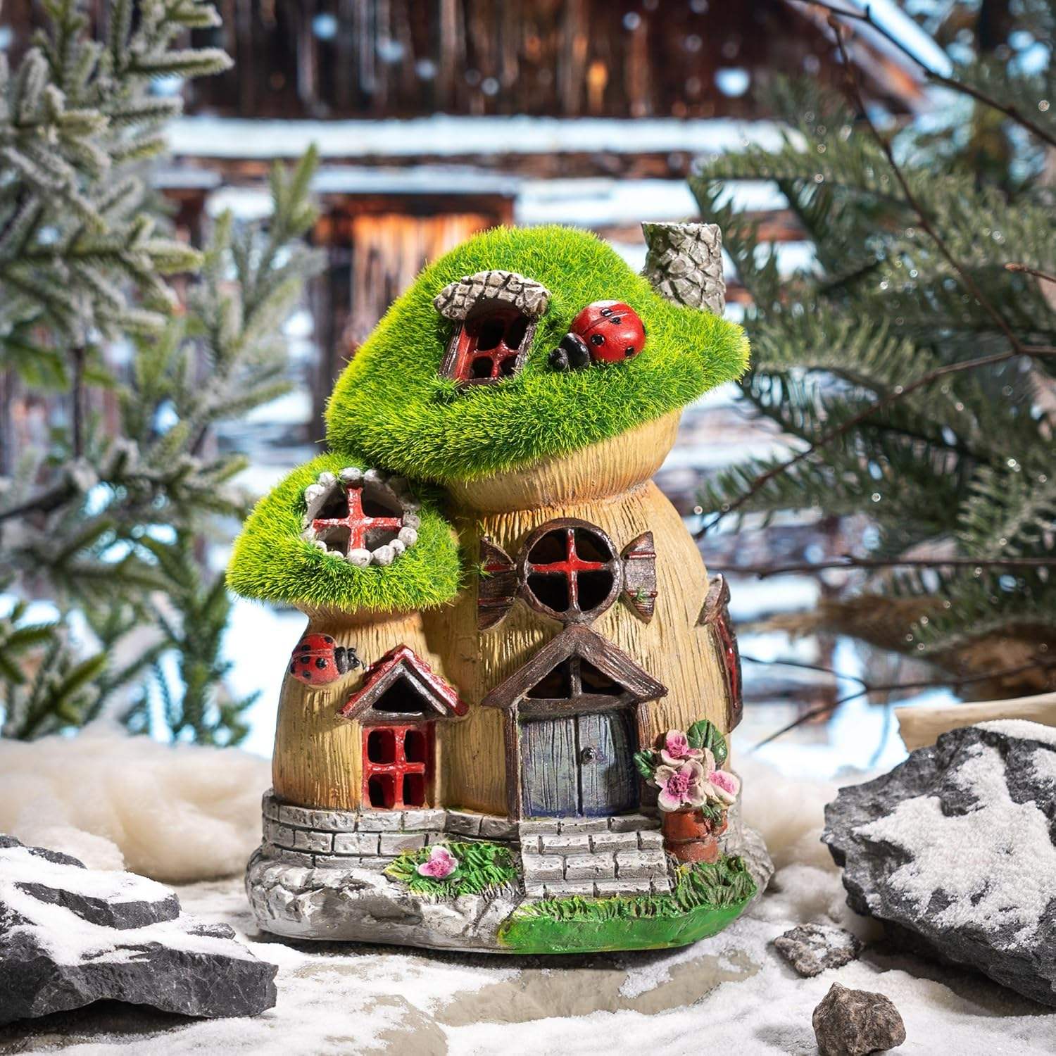 Green Fairy House Garden Decor