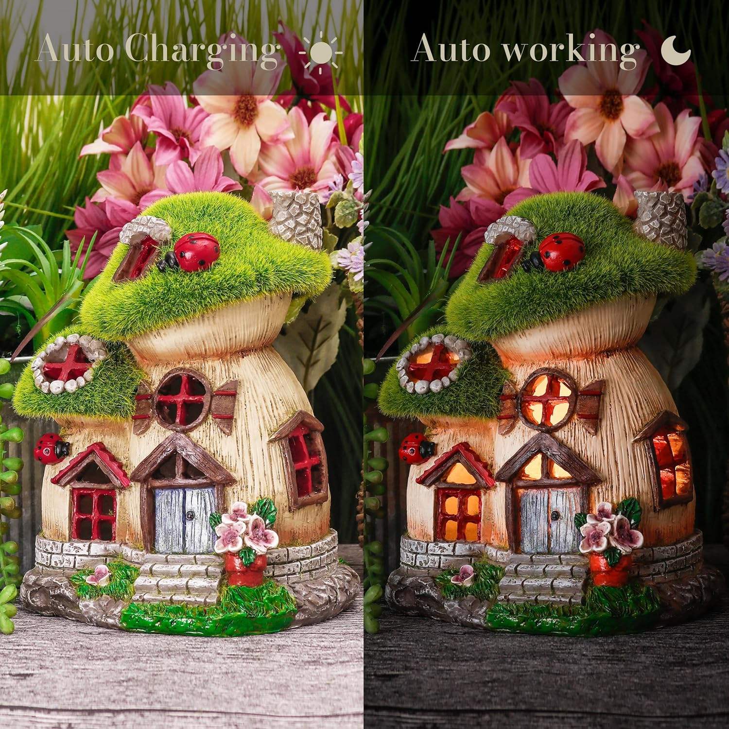 Green Fairy House Garden Decor