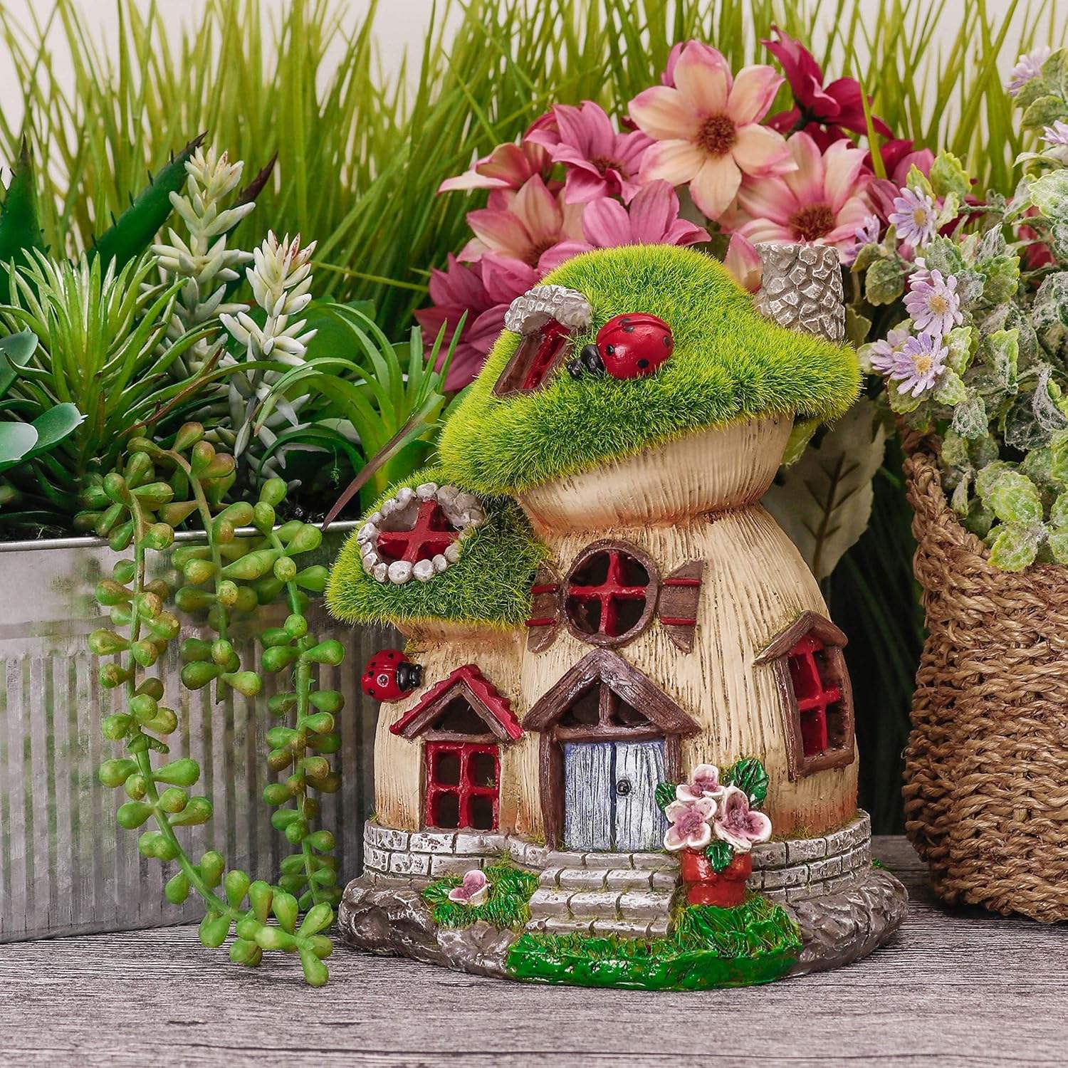 Green Fairy House Garden Decor